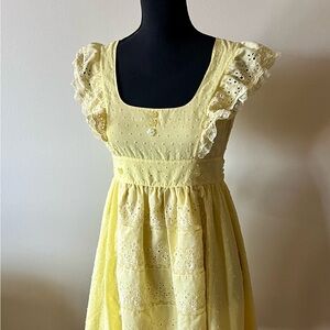 Betsy Johnson Yellow Babydoll Dress